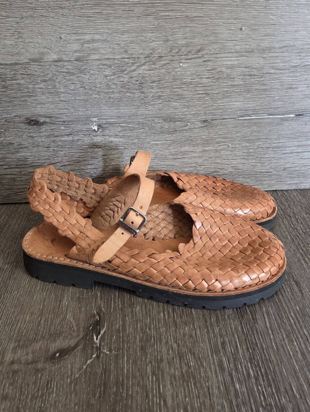 Brand X Huarache Mary Jane Sandals Size 9.5W